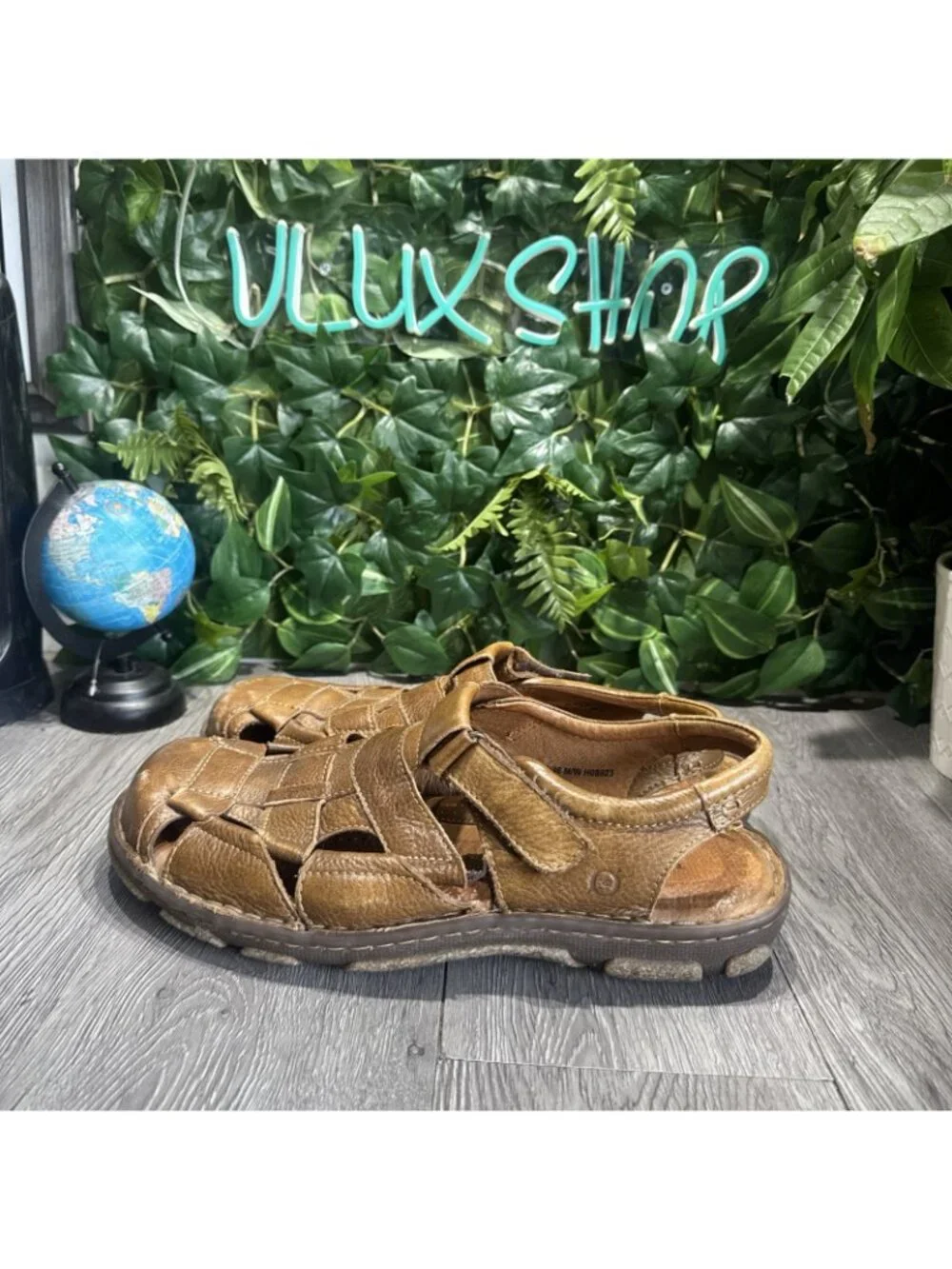 Mens Born Connor Fisherman Sandals Shoes Chestnut Brown Size 13 M $120